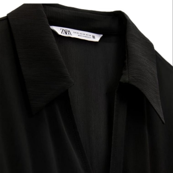 ZARA SHORT DOUBLE-LAYER DRESS BLACK | 2354/925 - Picture 5 of 5